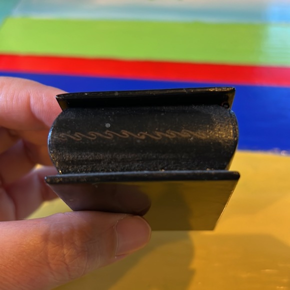 Russian enamel box finely painted details lacquer black horses farm carriage - Picture 8 of 10